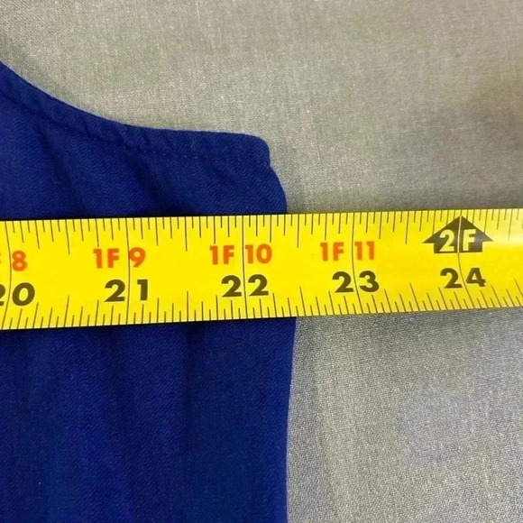 💜”Ava & Viv” Colorblock Tiered Maxi Dress Back w/ Pockets Tie Closure Size X💙 - Picture 11 of 11